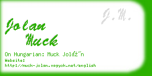 jolan muck business card